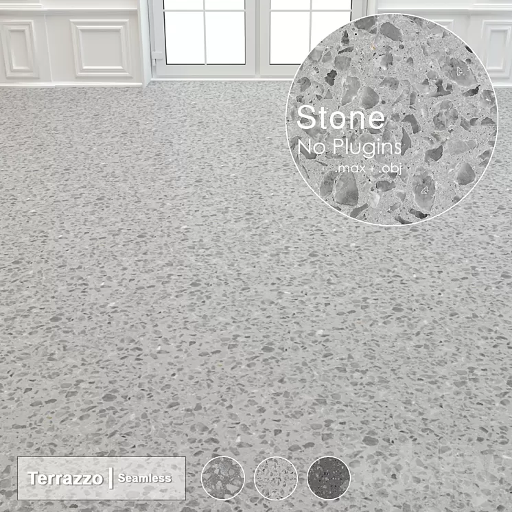 Seamless Terrazzo Stone 004 3D Model