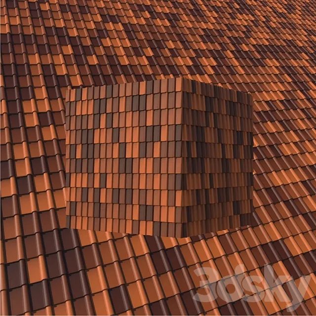 Seamless Texture - Roof Tile 3D Model