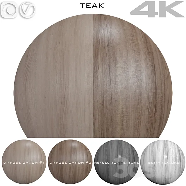 Seamless texture - Teak 2 3D Model