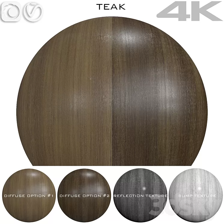 Seamless texture – Teak 3 3D Model