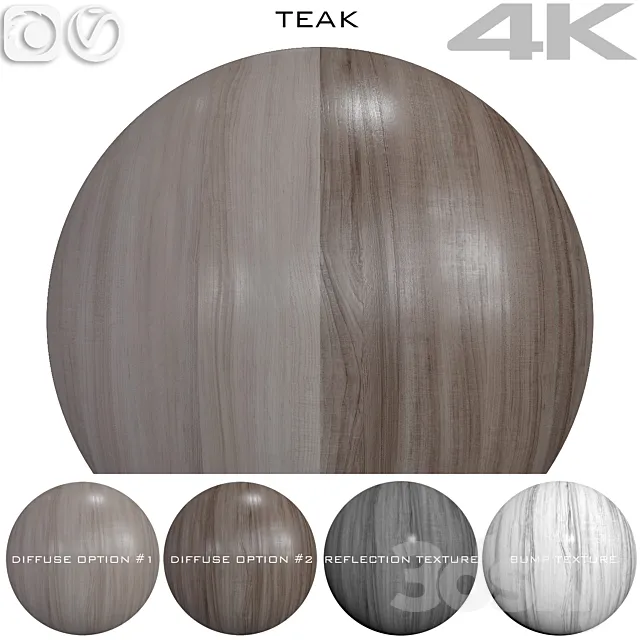 Seamless texture - Teak 5 3D Model