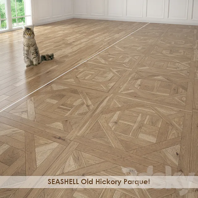 SEASHELL Old Hickory Parquet 3D Model