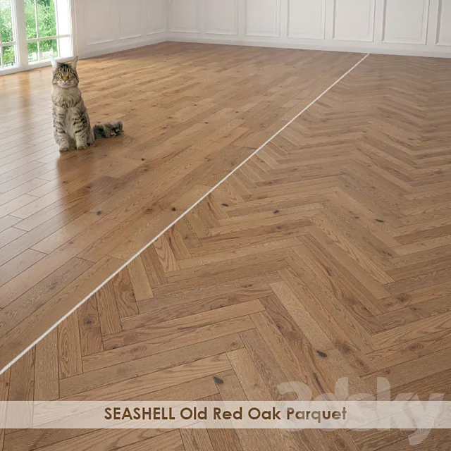 SEASHELL Old Red Oak Parquet 3DModel