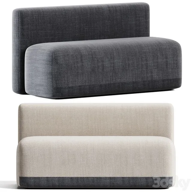 Season Sofa Model A - Straight by Viccarbe 3D Model