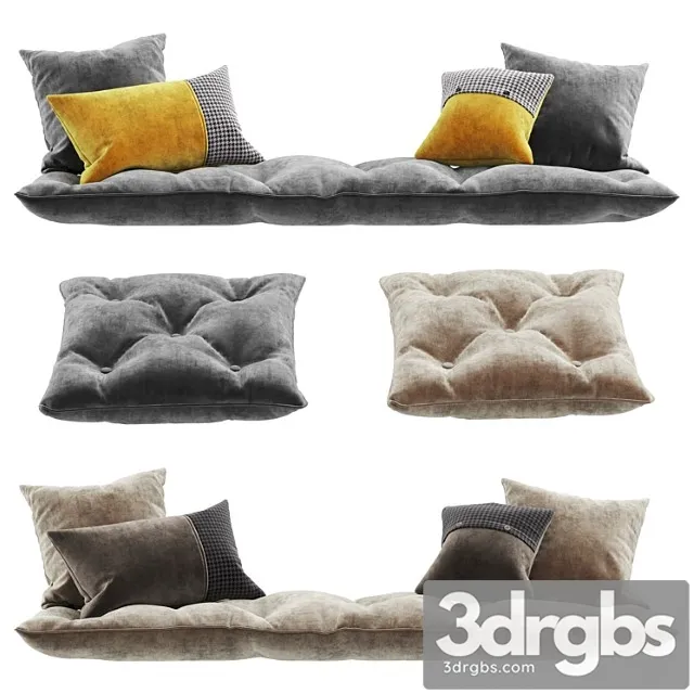 Seat pillow set 6 3D Model Free