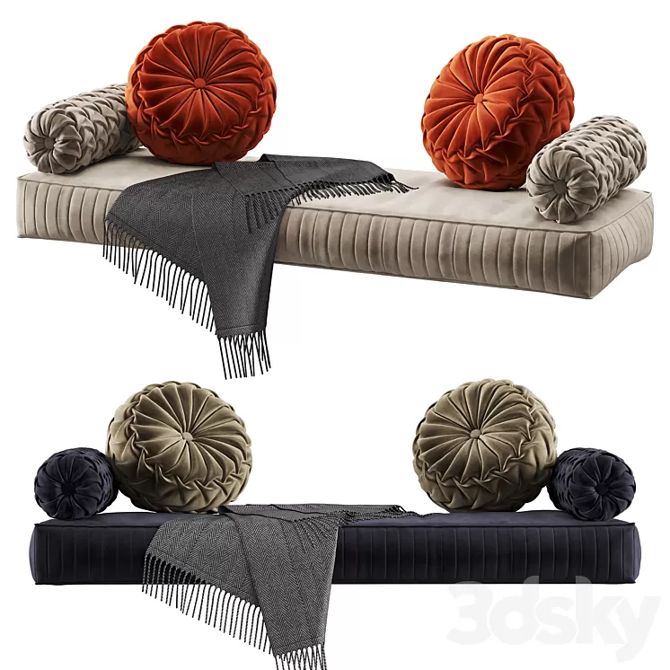 Seat pillow set 9 3D Model
