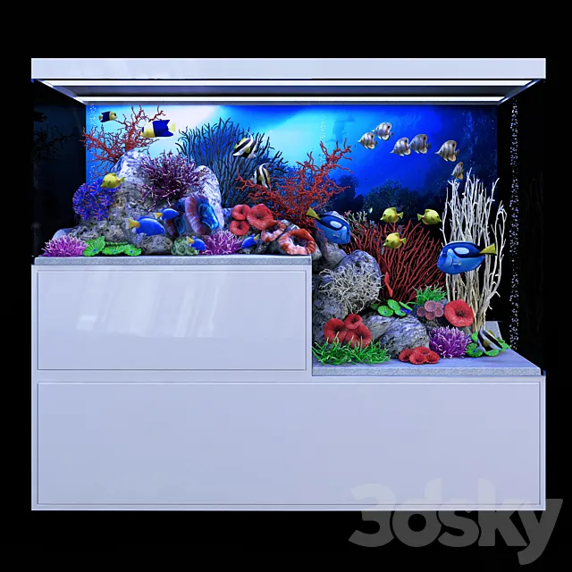 Seawater aquarium 3D Model