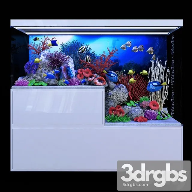 Seawater aquarium 3D Model Free