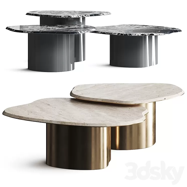 Secolo Fragment Coffee Tables 3D Model Free