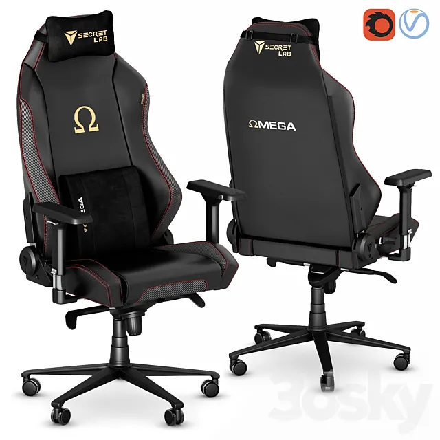 Secretlab Omega 2020 gaming office chair 3DModel