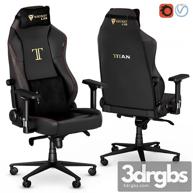 Secretlab Titan 2020 Gaming Office Chair 3D Model Free