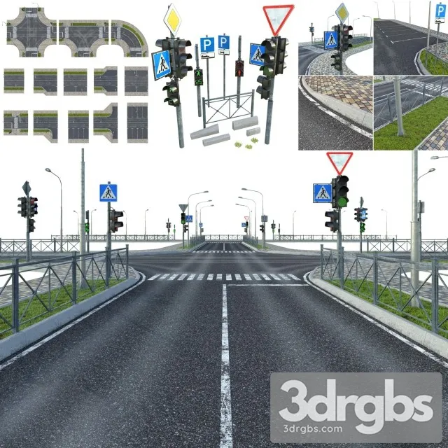 Sections Road 3D Model Free