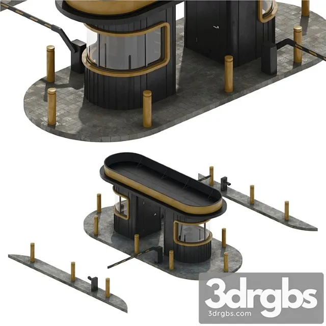 Security post 2 3D Model Free