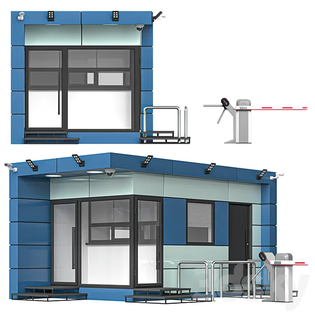 Security room L02 Premium 3D Model