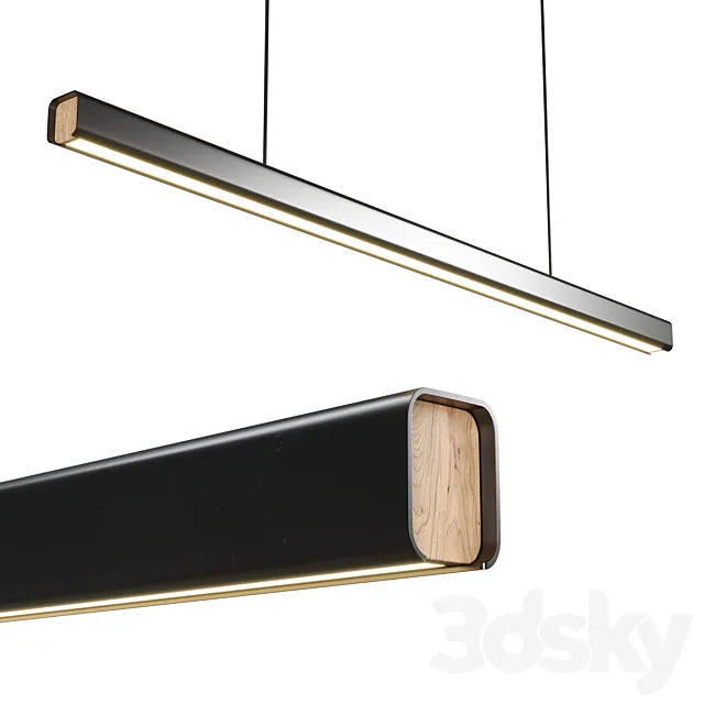 SEED DESIGN MUMU P180 BLACK & WALNUT LED PENDANT Free Download