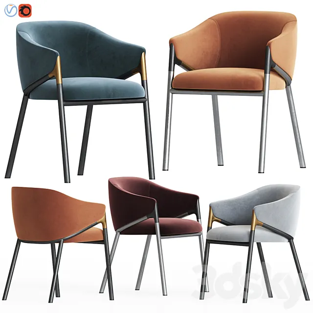 Segis Hammer Dining Chair 3D Model