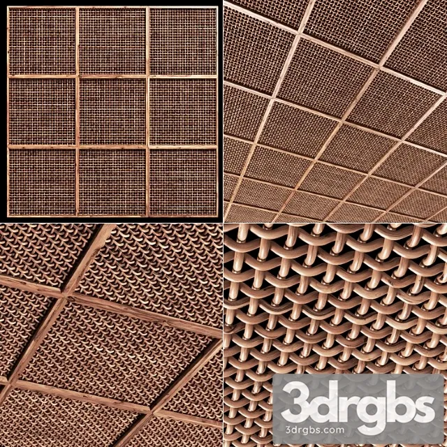 Seiling Crooked Tnitsk Branch Rattan H1 Ceiling Made of Curved Thick Rattan Branches 3D Model Free