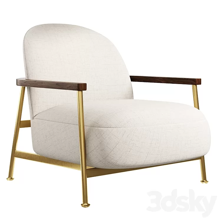 Sejour Lounge Chair By GamFratesi 3D Model Free