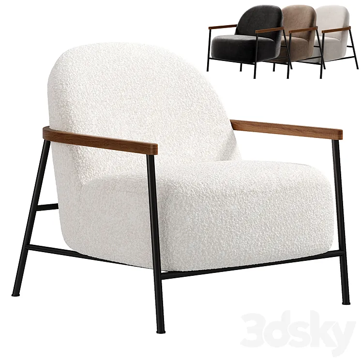 Sejour Lounge Chair by GamFratesi gubi 3D Model Free