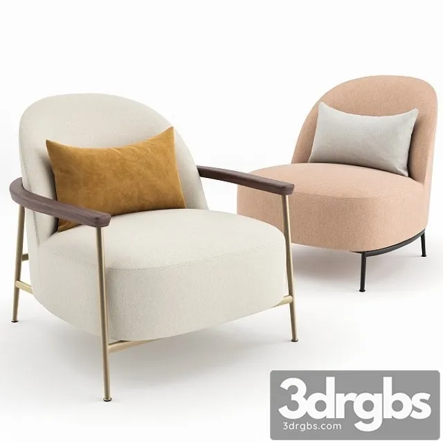 Sejour Lounge Chair by GUBI 3D Model Free