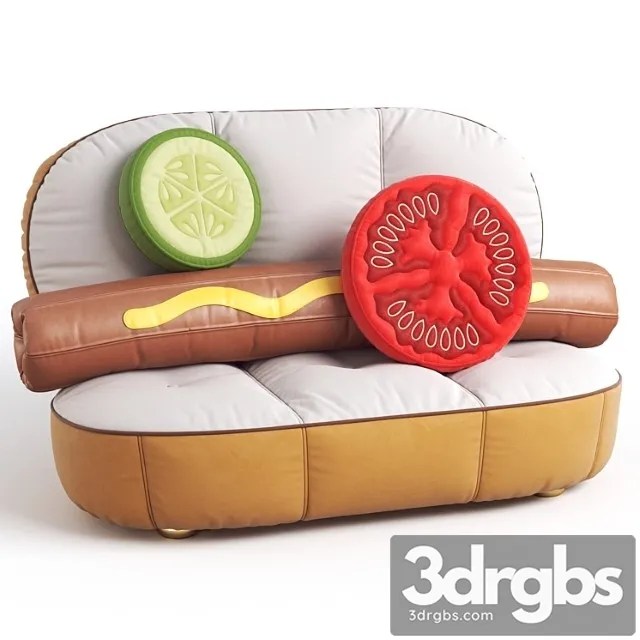Seletti hot dog sofa 2 3D Model Free
