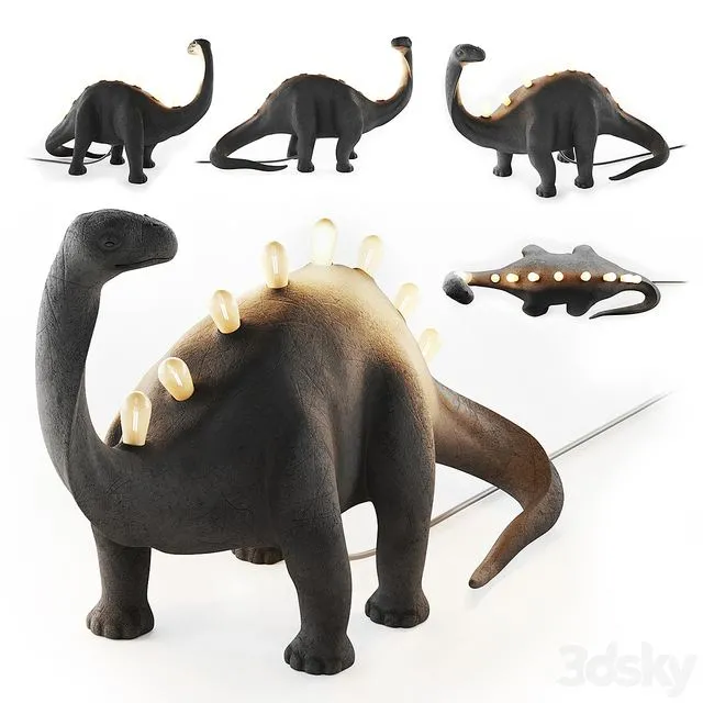 Seletti Jurassic Lamp Bronto 3D Model