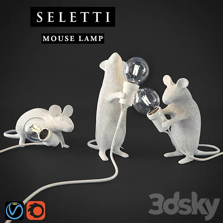 SELETTI Mouse Lamps 3D Model