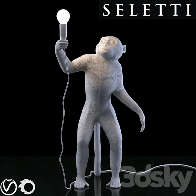 SELETTI The Monkey Lamp Standing Version Free Download