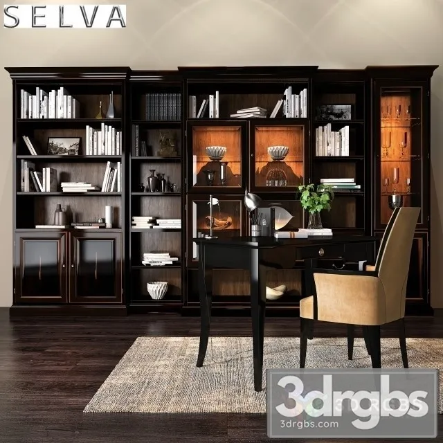 Selva Arena Bookcase 3D Model Free