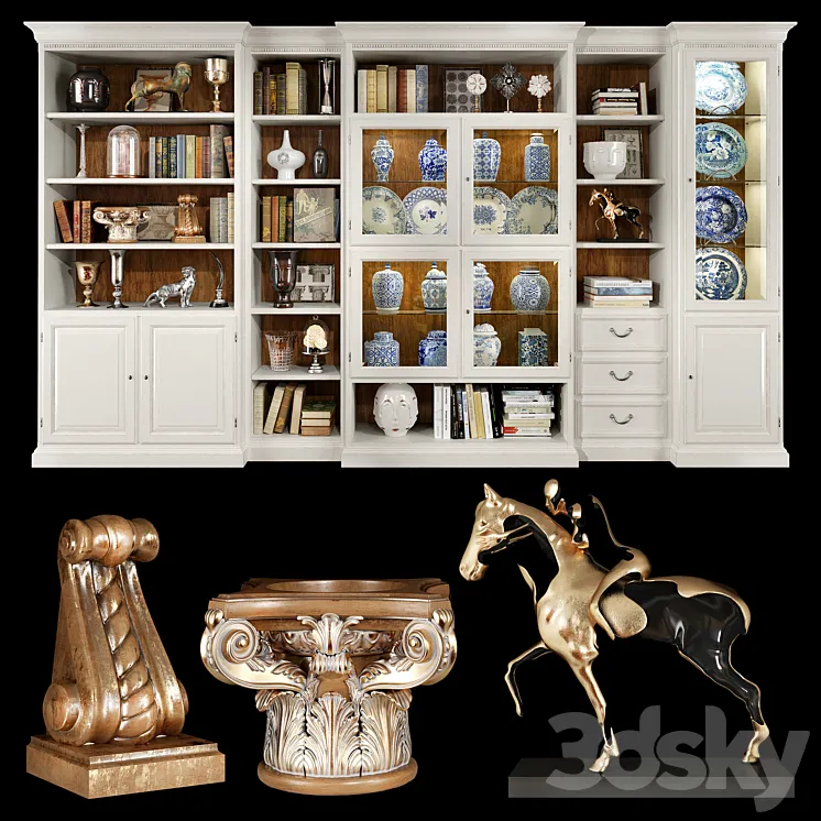 Selva arena bookshelf 3D Model Free