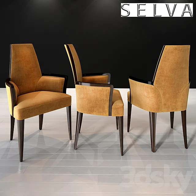 Selva armchair Art.1057 3D Model