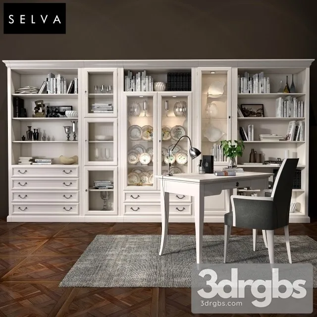 Selva Bookcase Mirabeau Set Sections 01 3D Model Free