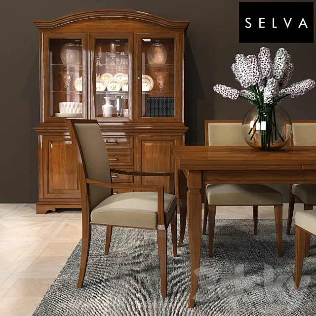 Selva Dining room set 01 3DModel