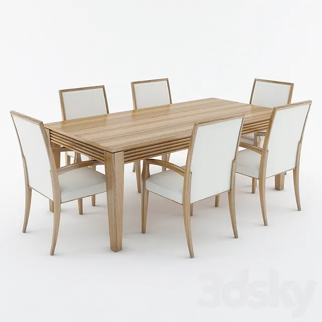 Selva dining table Luna 3DModel