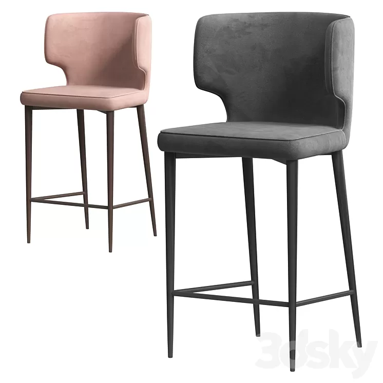 Semi-bar chair Mateo from Stoolgroup 3D Model Free