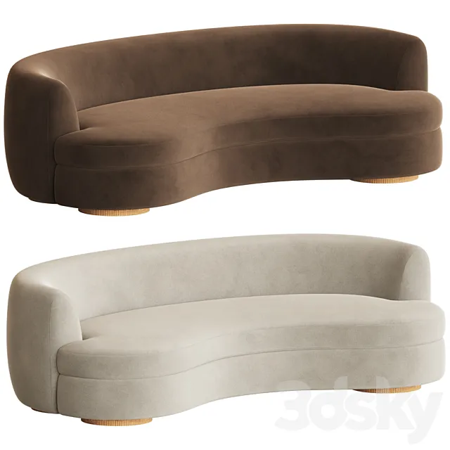 Sennen Curved Sofa Sedilia 3D Model