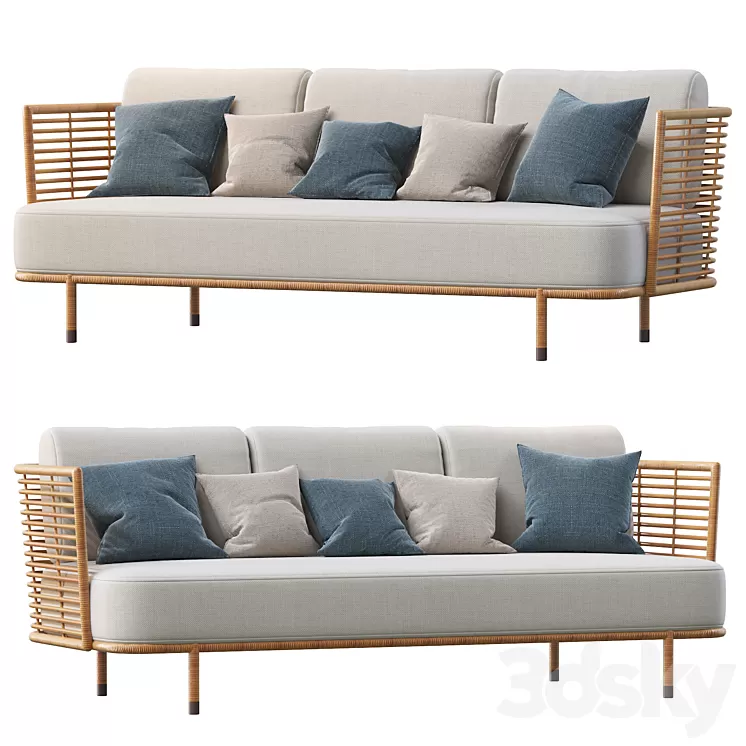Sense 3-seater sofa (7543) 3D Model