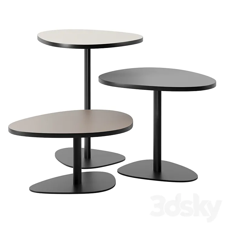 Senses side tables by Bulo 3D Model Free