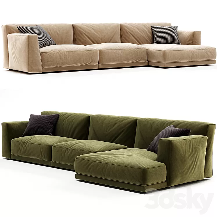Seoul Poliform Corner Sofa 3D Model Free