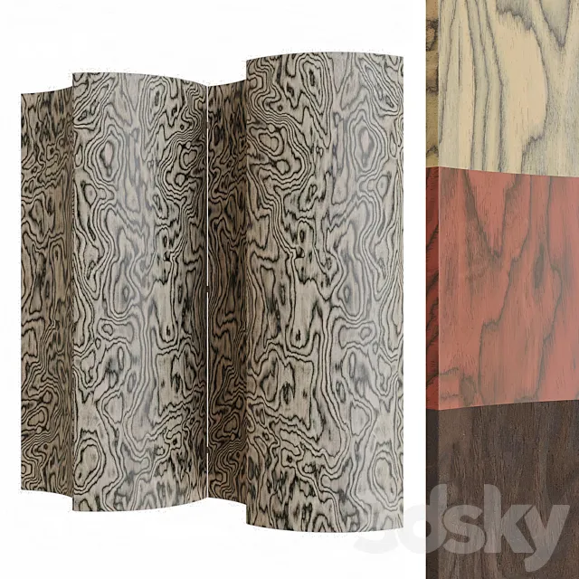 Separe Room Divider by Cabinet 3D Model