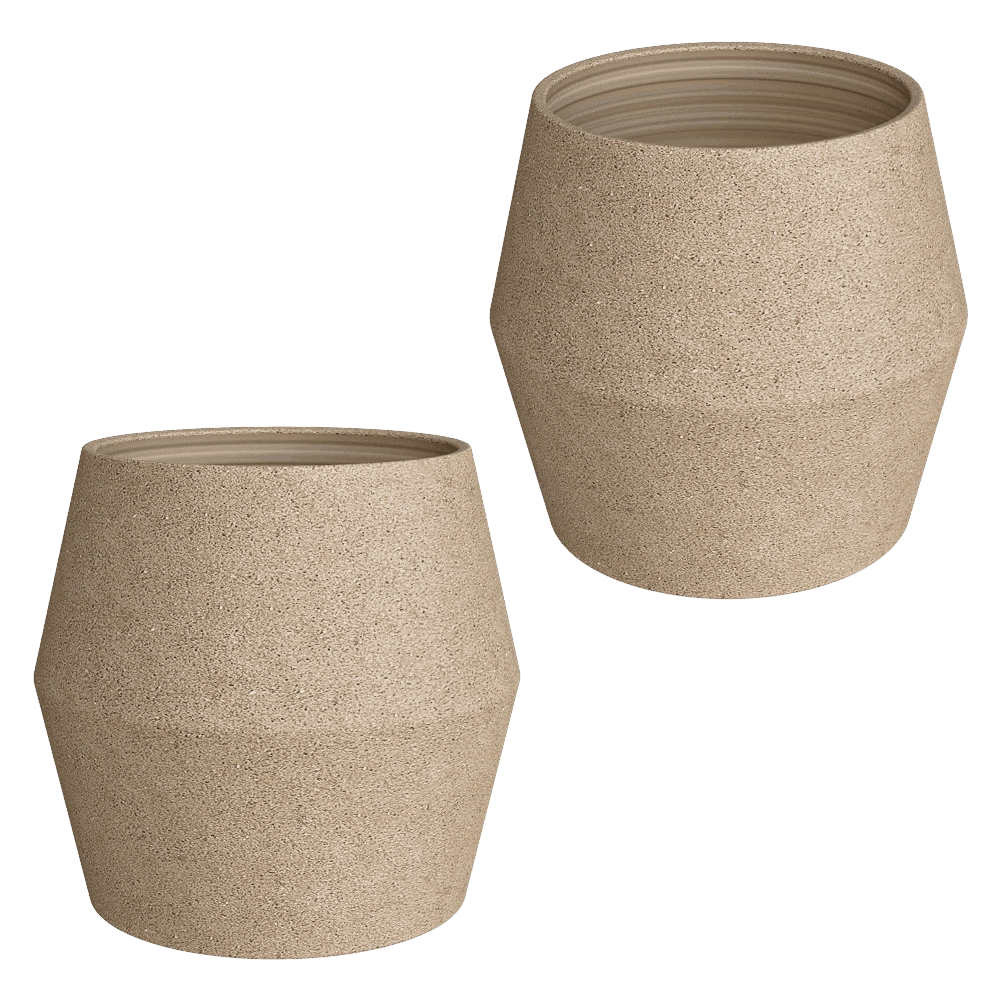 Serax - Flower Pot Construct L Beige 3D Model