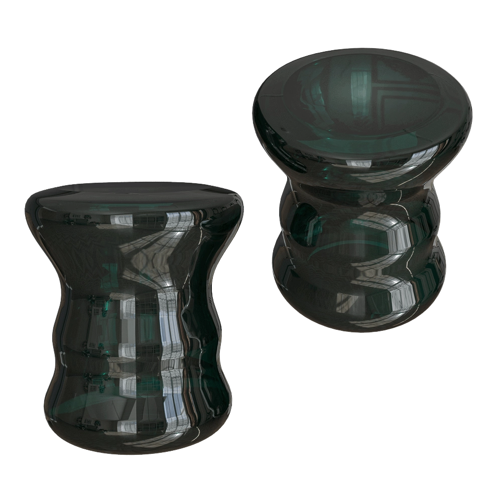 Serax - Stool/side table Organic green Pawn 3D Model