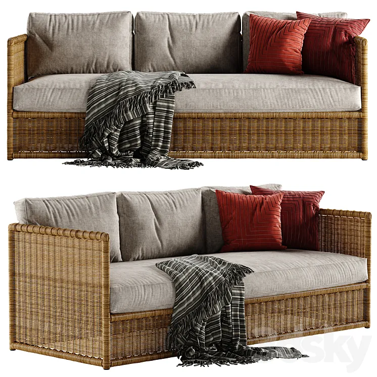 Serena and lily pacifica sofa 3D Model Free