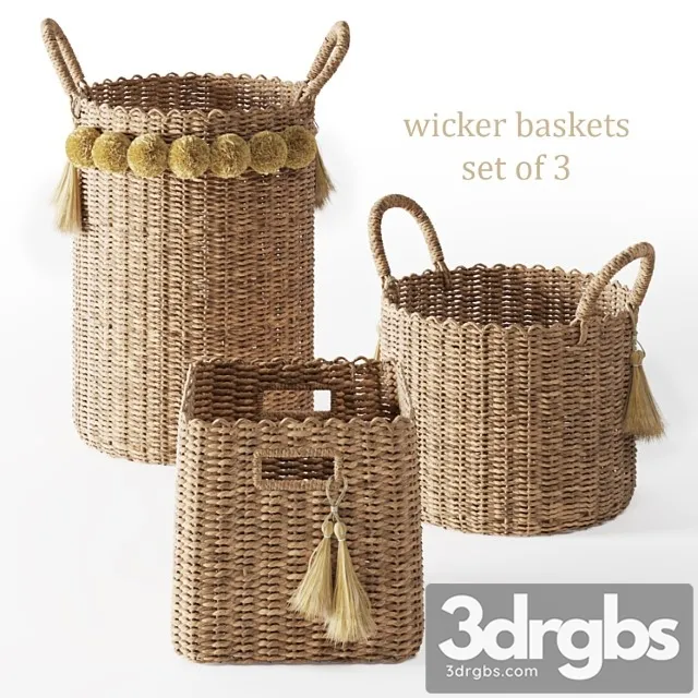Serena & lily big sur baskets 3D Model Free
