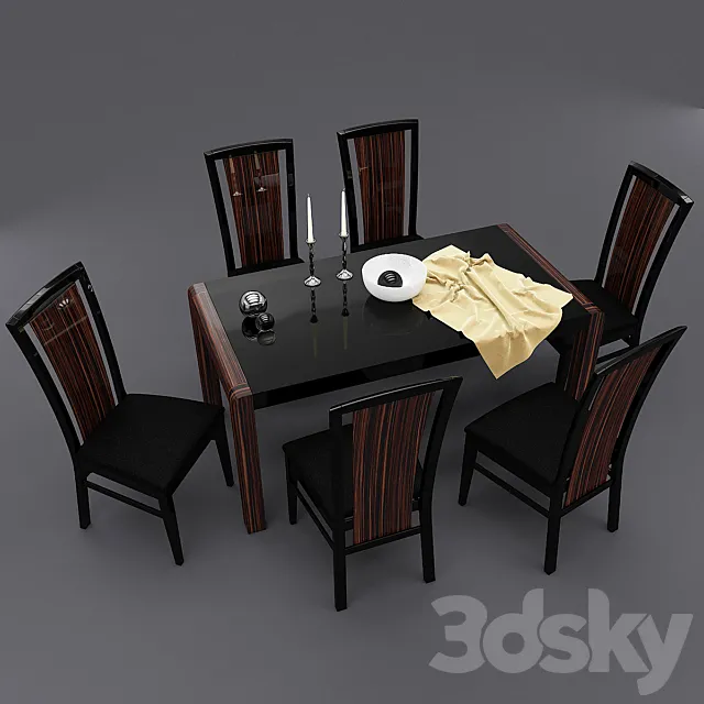 Serenissima _ Polar dinner group 3D Model