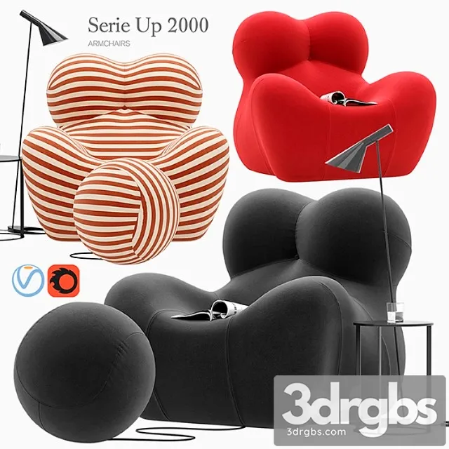 Serie up 2000 armchair 3D Model Free