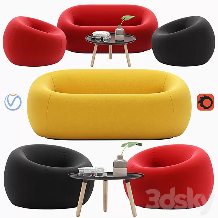 Serie up 2000 sofa 3D Model