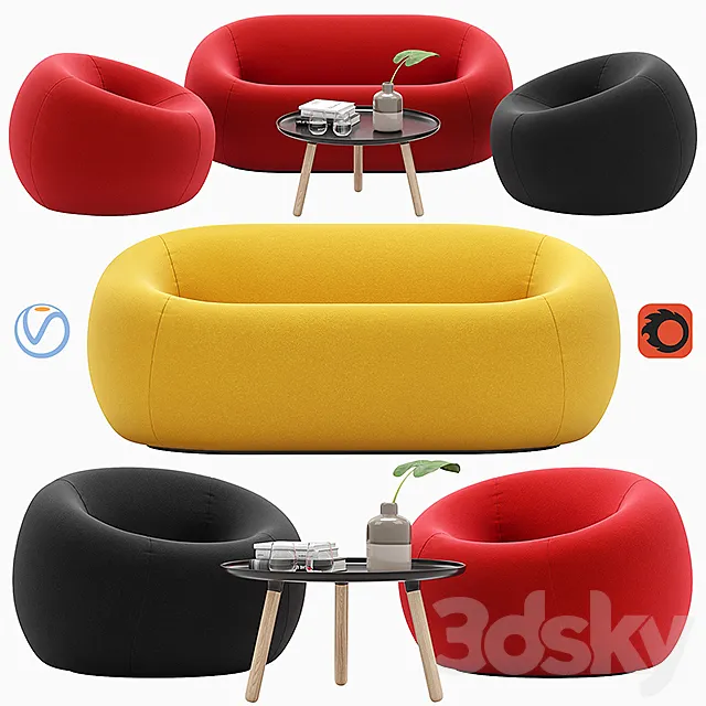 Serie up 2000 sofa 3D Model