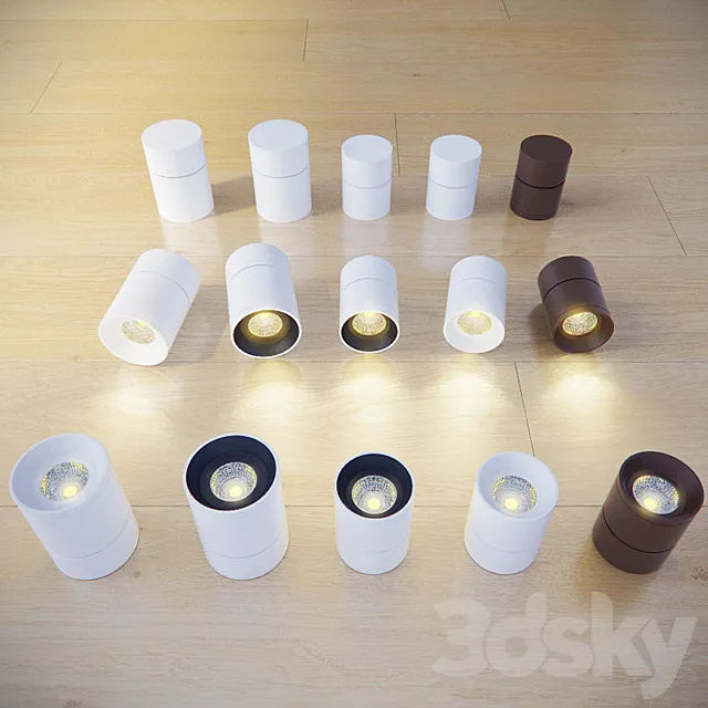 Series overhead fixtures DROP 3DModel