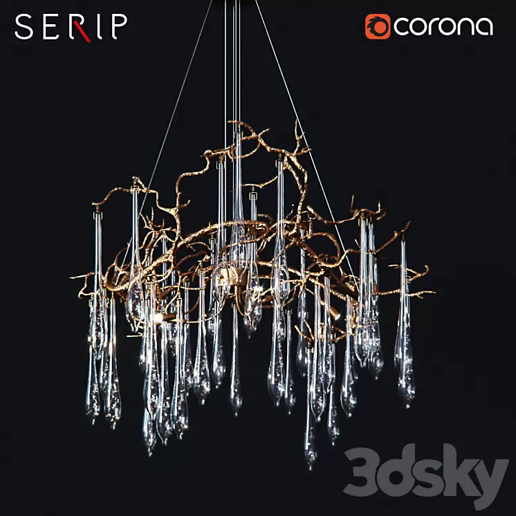 SERIP AQUA CT3258 / 8 CHANDELIER 3D Model